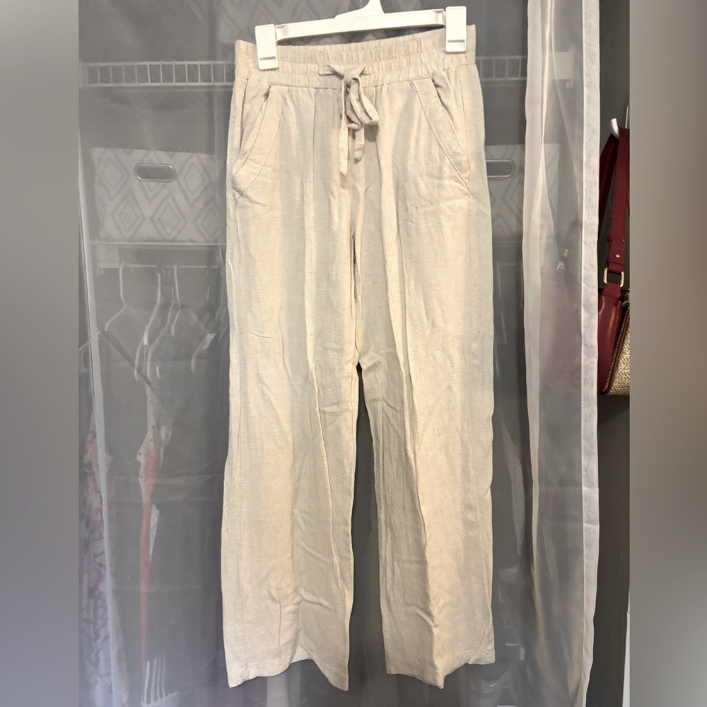 Sienna Sky Women’s Cream Linen Pants Size Small